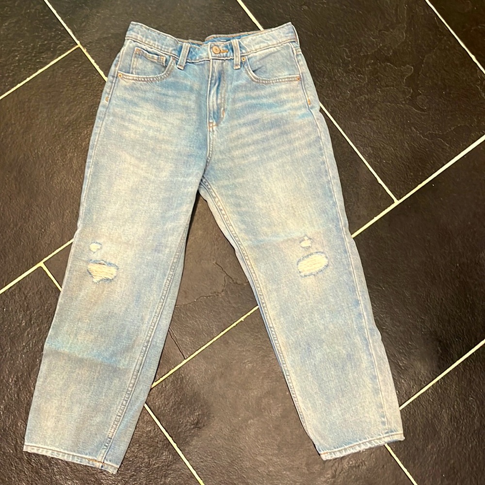 Size 12 Old navy high rise slouchy straight jeans